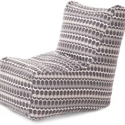 style homez Large CANVAS CLASSIC CHAIR, Cotton Polka Dots Printed Bean Bag Chair With Bean Filling image 1