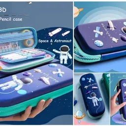 mira farmcraft 3D Space Cover Designer Pencil Pouch Compass with Compartments for Students Space Art EVA Pencil Box image 3