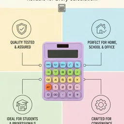 zashvi SQUARE KEY CAL SQUARE KEY CALCULATORS Basic Calculator image 4