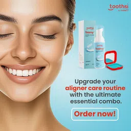 toothsi Aligner Case & Cleaning Foam Combo | Travel-Friendly & Hygienic Storage Teeth Whitening Kit image 5