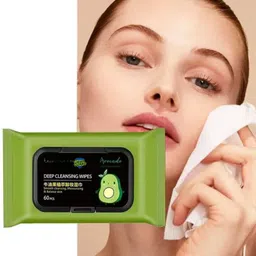 gleam guard Daily Cleansing wipe with Avacado Plant Extract, Paraben & Alcohol Free Makeup Remover image 5