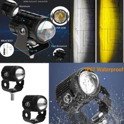 ccmm Universal Yellow High Beam Brightness Twin Mini Light Set Of 2 For Vehicle-215 Indicator Light Car, Motorbike LED for Skoda (12 V, 55 W) image 3