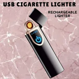 clairbell USB Cigarette Lighter for Smoking Windproof Slim Lighter with Fingerprint J100 USB Cigarette Lighter for Smoking Windproof Slim Lighter with Fingerprint J100 Pocket Lighter image 1