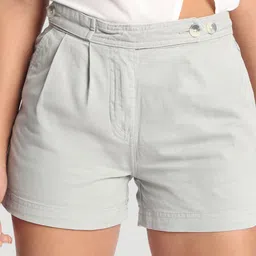 bene kleed Solid Women Grey Cargo Shorts image 4