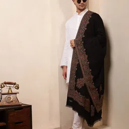 Ravaiyaa - Attitude Is Everything Wool Geometric Print Men Shawl image 2