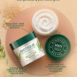 BIOTIQUE Wheat Germ Anti- Ageing Night Cream Reduces Fine Lines & Lightens dark Spots image 3