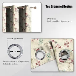 casableu 274.32 cm (9 ft) Long Door Polyester Room Darkening Curtain (Pack Of 2) image 4