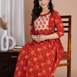 fashion4word Women Printed Pure Cotton Anarkali Kurta image 5
