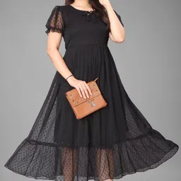 maruti nandan impex Women Fit and Flare Multicolor Below Knee Dress-picture-22