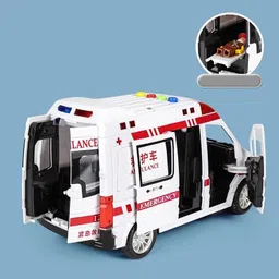 zuuluzrs Ambulance Light Music Simulation Model Toy Car image 3