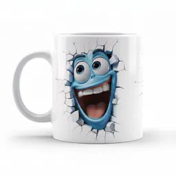 3D Smiley Face Crack Wall Printed Ceramic Coffee – Funny Design, 325 ml Ceramic Coffee Mug-image-65