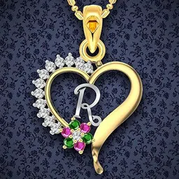 Vighnaharta Gold-Plated Heart Shaped Pendants-picture-33
