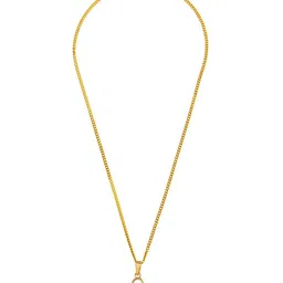 Shining Jewel - By Shivansh Gold-Plated Stone-Studded Evil Eye Pendant With Chain-picture-20