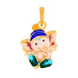 BHIMA 22K BIS Hallmark (916) Yellow Gold Ganesha Casual Pendant For Kids-picture-10