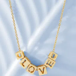 MINUTIAE Women Brass Gold-Plated Love Box Pendant Necklace-picture-31
