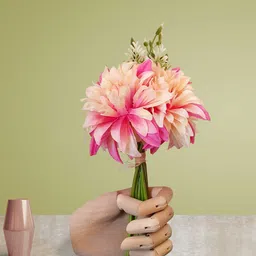 Art Street Set Of 2 Pink And Peach-Coloured Artificial Flower Bunch-image-84