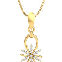 KUBERBOX Elegance Personified 18KT Gold Diamond-Studded Pendant-0.81gm-picture-20