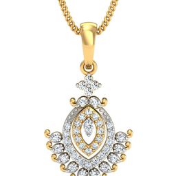 KUBERBOX Cautivadora 18KT Gold Diamonds-Studded Pendant-0.94gm-picture-39