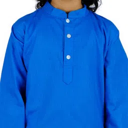 Sethukrishna Boys Blue Pure Cotton Kurta with Dhoti Pants image 2