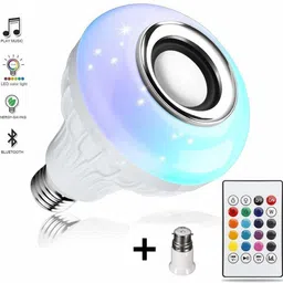 SGE Led Bulb with Bluetooth Speaker Music Light Bulb RGB Light Ball Bulb Colorful Lamp with Remote Control for Home, Bedroom, Living Room, Party etc.... Smart Bulb image 2