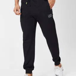 SPYKAR Men Printed Detail Cotton Joggers image 3