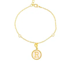 Voylla Gold-Plated Alphabet R White Enamel Charm image 3