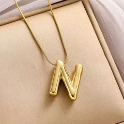 MEENAZ Gold-Plated Contemporary Pendants with Chains image 3