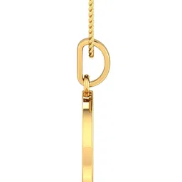 KUBERBOX Austen Peace 18KT Gold Diamond-Studded Pendant - 0.9 gm image 3