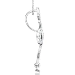 KUBERBOX Sleek Serpent 18KT White Gold Diamond-Studded Pendant - 0.81 gm image 5