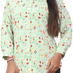 g-ka Women Regular Fit Printed Spread Collar Casual Shirt-picture-15