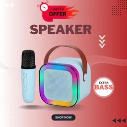 FYDs 10W Bluetooth Speaker Wireless Karaoke Mic Speaker with RGB Light speakersWE62 10 W Bluetooth Home Audio Speaker-picture-20