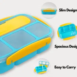 masox store Lunch Box for Kids, Bento Lunch Box 4 Compartment, Dishwasher & Freezer Safe S0 Thermoware Casserole image 3