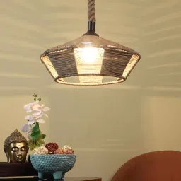 eliante by jainsons lights Berezne Brown Rope Hanging Light image 1