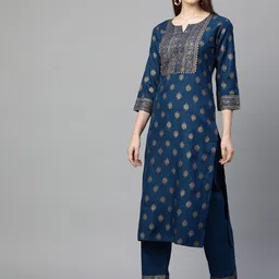 GoSriKi Printed Gotta Patti Kurta with Trousers & With Dupatta image 5