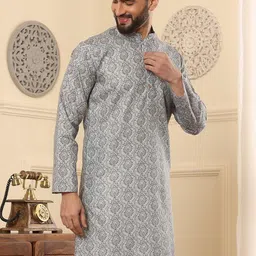 Armaan Ethnic Ethnic Motifs Printed Cotton Kurta image 2