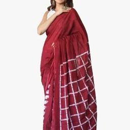 KIAARON Pure Cotton Half And Half Block Print Saree-picture-22