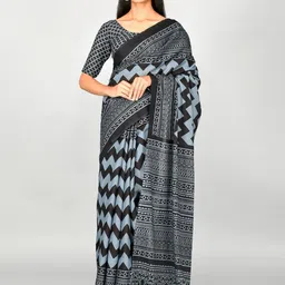 JALTHER Pure Cotton Block Print Saree image 1