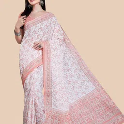 Rani Saahiba Floral Pure Cotton Saree-image-64