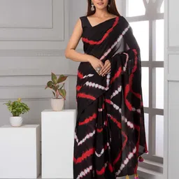 clothonus Tie and Dye Pure Cotton Block Print Saree-picture-34