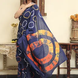 JALTHER Pure Cotton Dyed Ikat Saree image 3