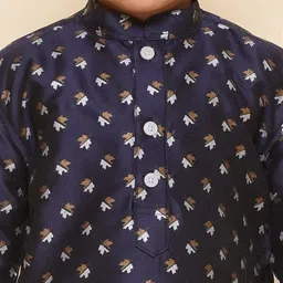 Sethukrishna Boys Floral Printed Regular Kurta with Pyjamas image 2