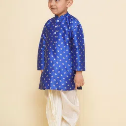 Sethukrishna Boys Floral Printed Regular Kurta with Dhoti Pants image 4