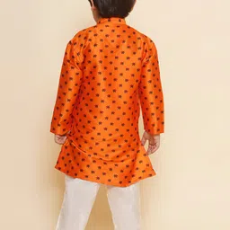 Sethukrishna Boys Floral Printed Regular Kurta with Pyjamas image 5