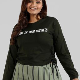 Instafab Plus Green Print Top-picture-17