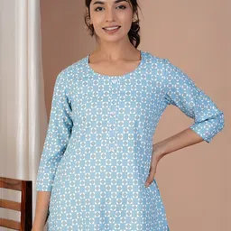 SIDDHANAM Geometric Printed Round Neck Top-image-27