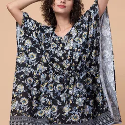 Hive91 Floral Printed Kimono Sleeves Kaftan Top-picture-29