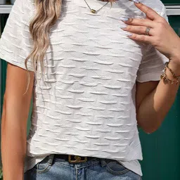 StyleCast x Revolte Self Design Round Neck Casual T-shirt-picture-26