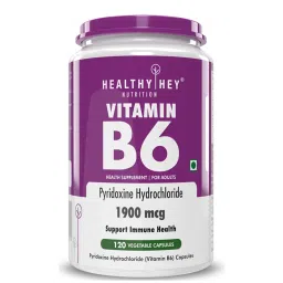 HealthyHey Nutrition Vitamin B6 Pyridoxine 120 Veg. Capsules-picture-25