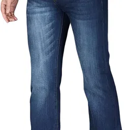 ben martin Men Boot-Leg High Rise Dark Blue Jeans image 1