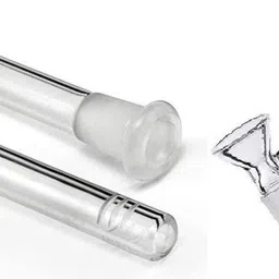 wellmountain 2 pcs pack 4.5 inch Glass Stem Bowl with Glass Slide Adapter W/Handle Beer Bong Funnel-picture-25